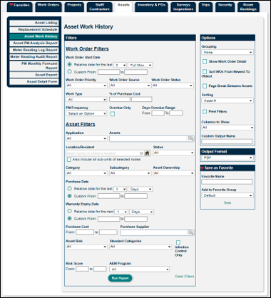 Asset Work History